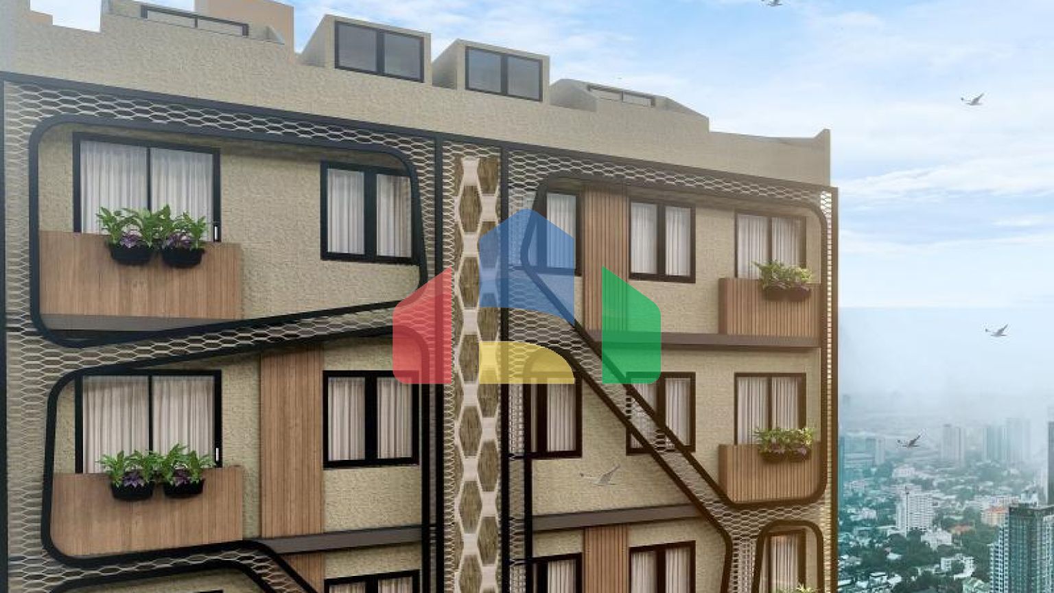 Квартира 2+1 с видом на море в Стамбуле