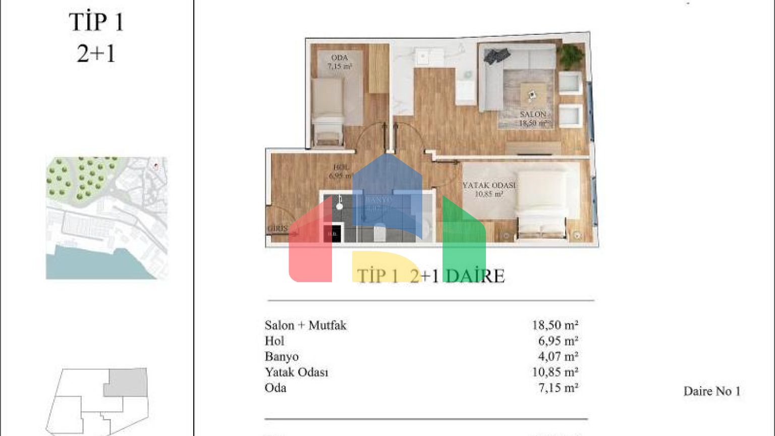 Квартира 2+1 с видом на море в Стамбуле