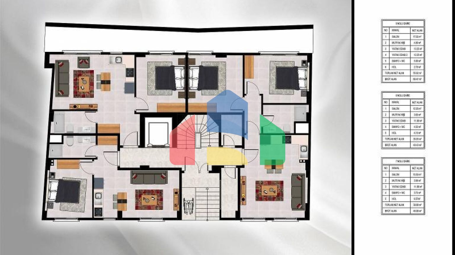 Дюплекс 4+1 с видом на море в Стамбуле