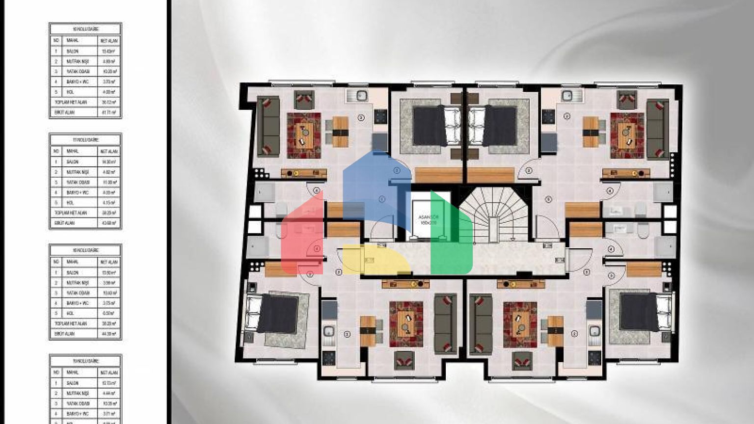 Дюплекс 4+1 с видом на море в Стамбуле