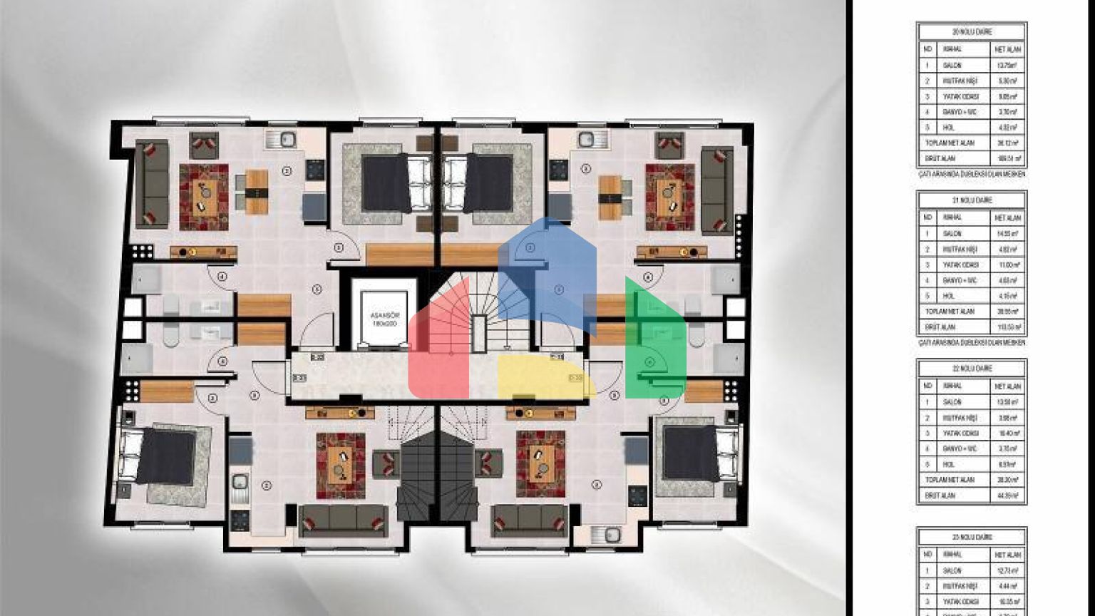 Дюплекс 4+1 с видом на море в Стамбуле