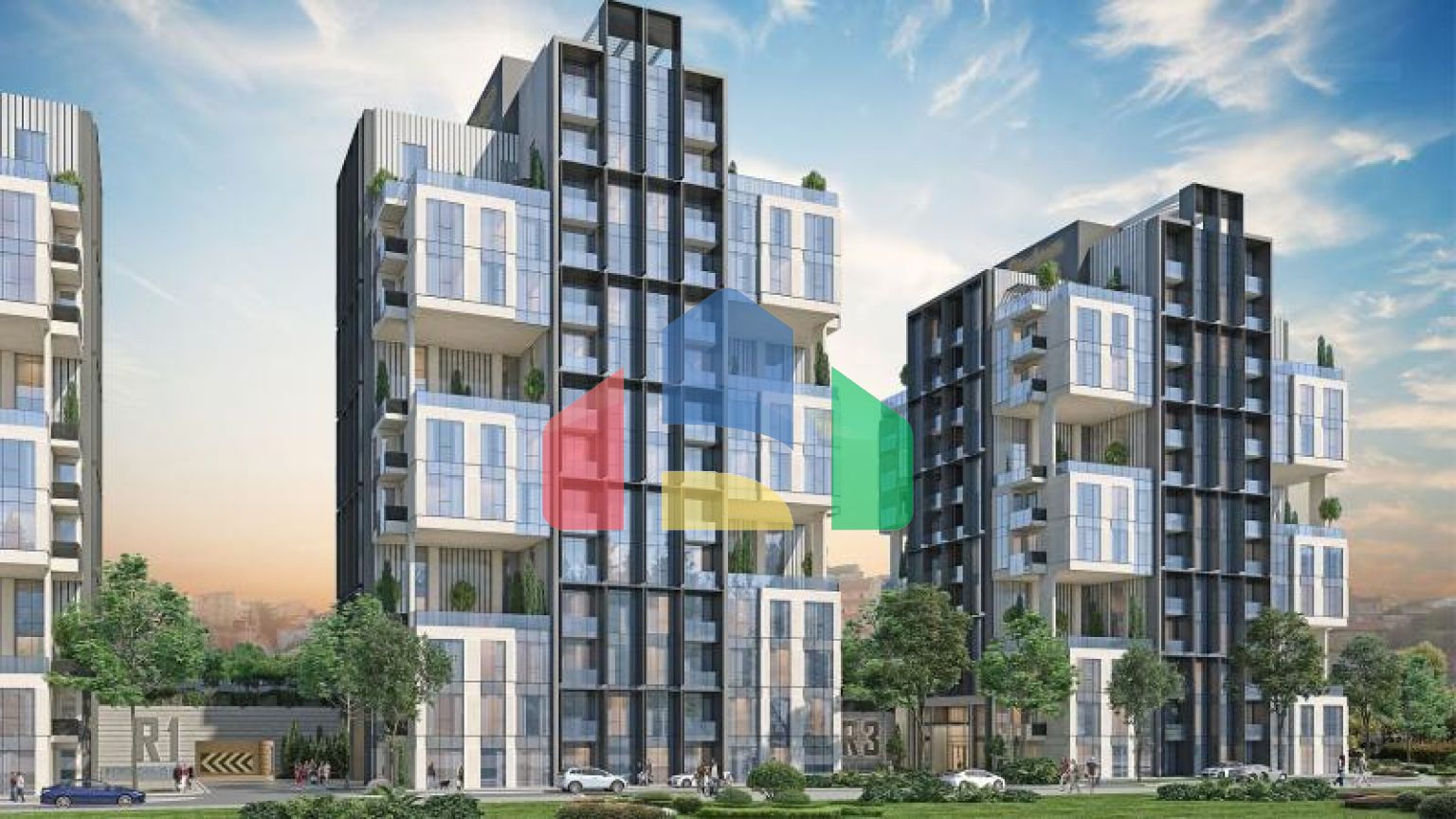 Квартира 1+1 с видом на море в Стамбуле