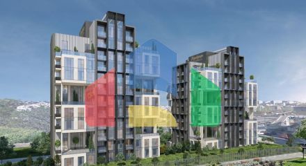 Квартира 1+1 с видом на море в Стамбуле