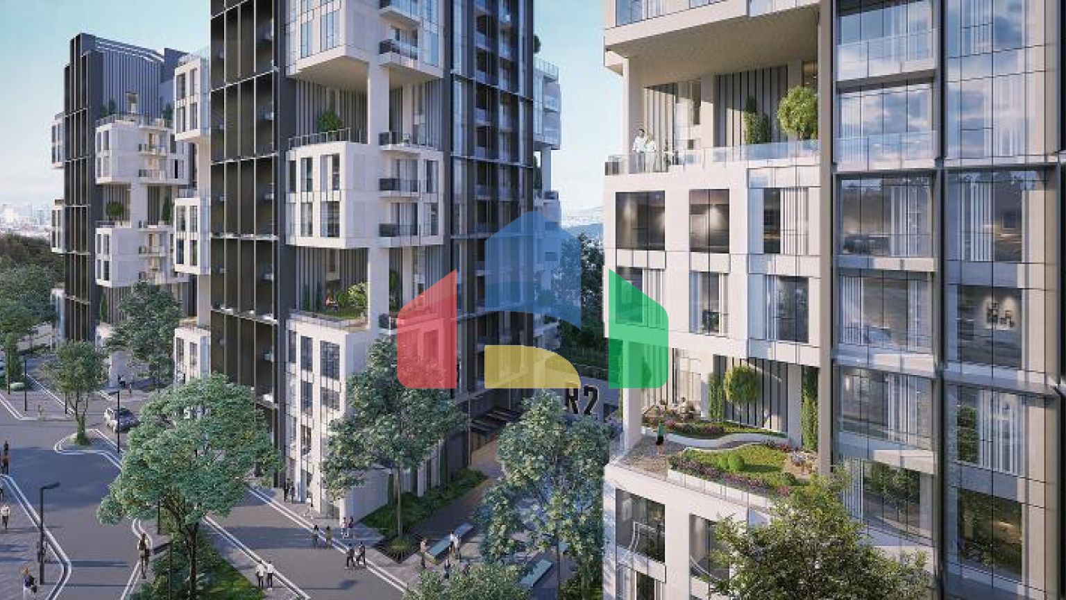 Квартира 1+1 с видом на море в Стамбуле