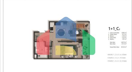 Квартира 1+1 с видом на море в Стамбуле Квартира 1+1 с видом на море в Стамбуле