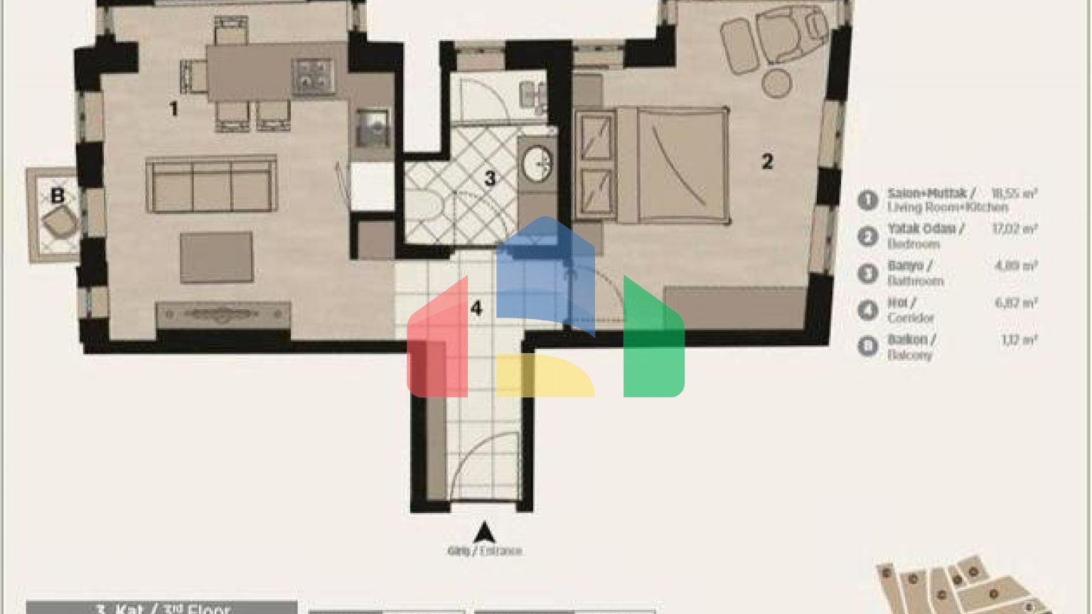 Квартира 3+1 в Стамбуле