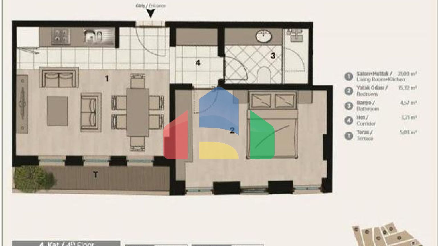 Квартира 3+1 в Стамбуле