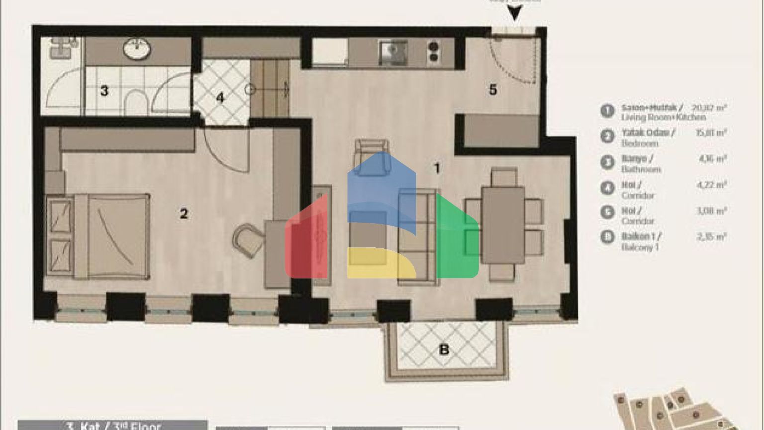 Квартира 3+1 в Стамбуле