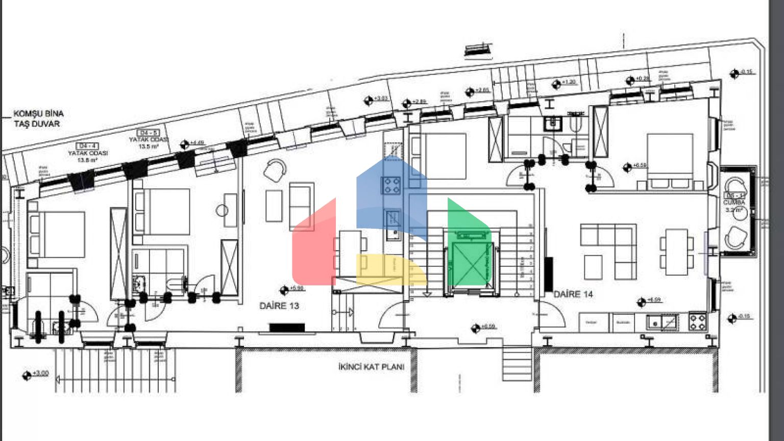 Квартира 2+1 с видом на море в Стамбуле