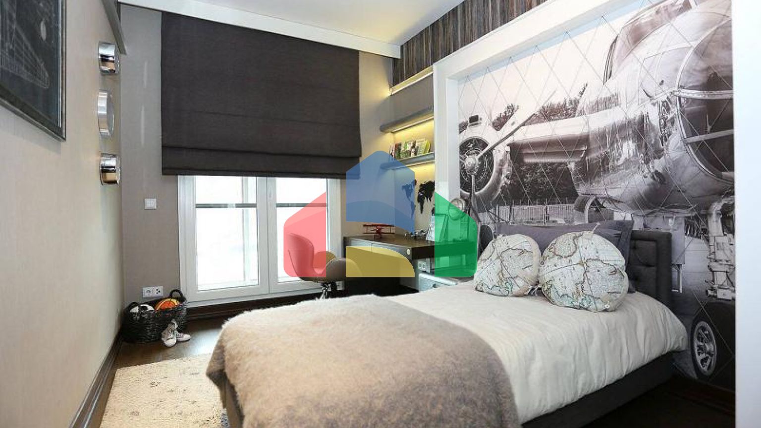 Квартира 1+1 с видом на море в Стамбуле