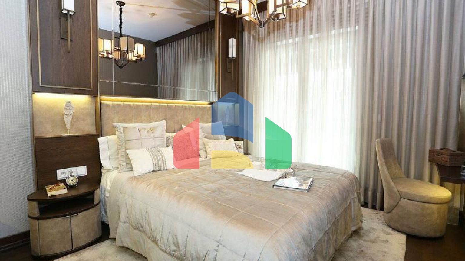 Квартира 1+1 с видом на море в Стамбуле