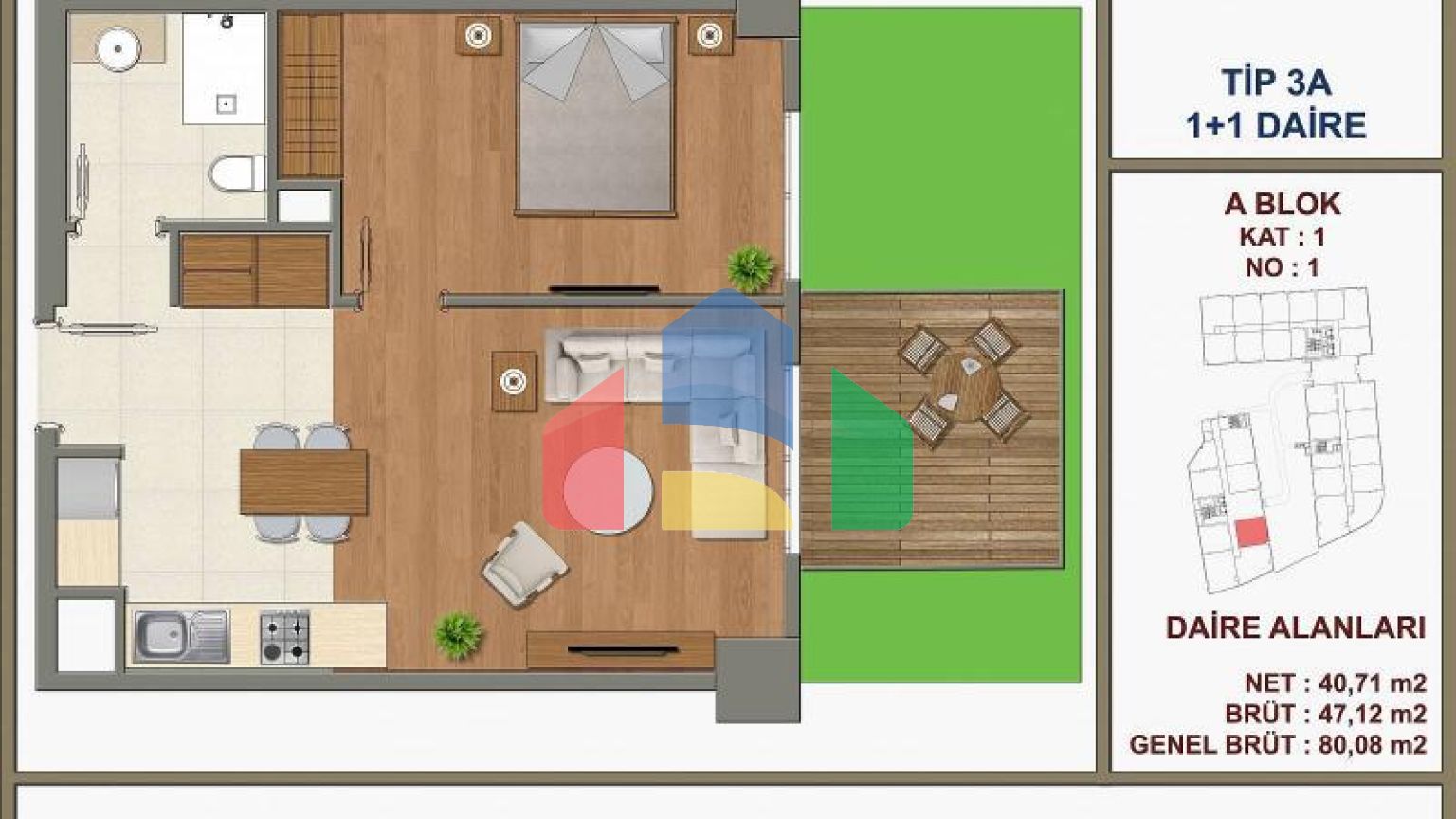 Квартира 2+1 с видом на море в Стамбуле