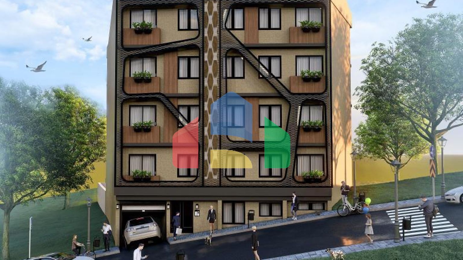 Пентхаус 4+2 с видом на море в Стамбуле