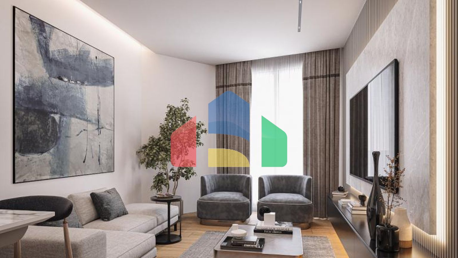 Пентхаус 4+2 с видом на море в Стамбуле