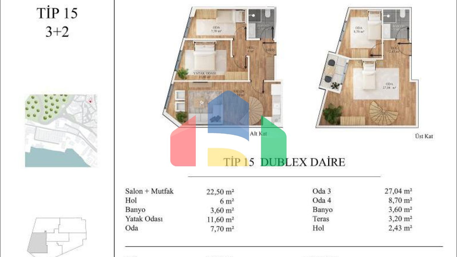 Пентхаус 4+2 с видом на море в Стамбуле