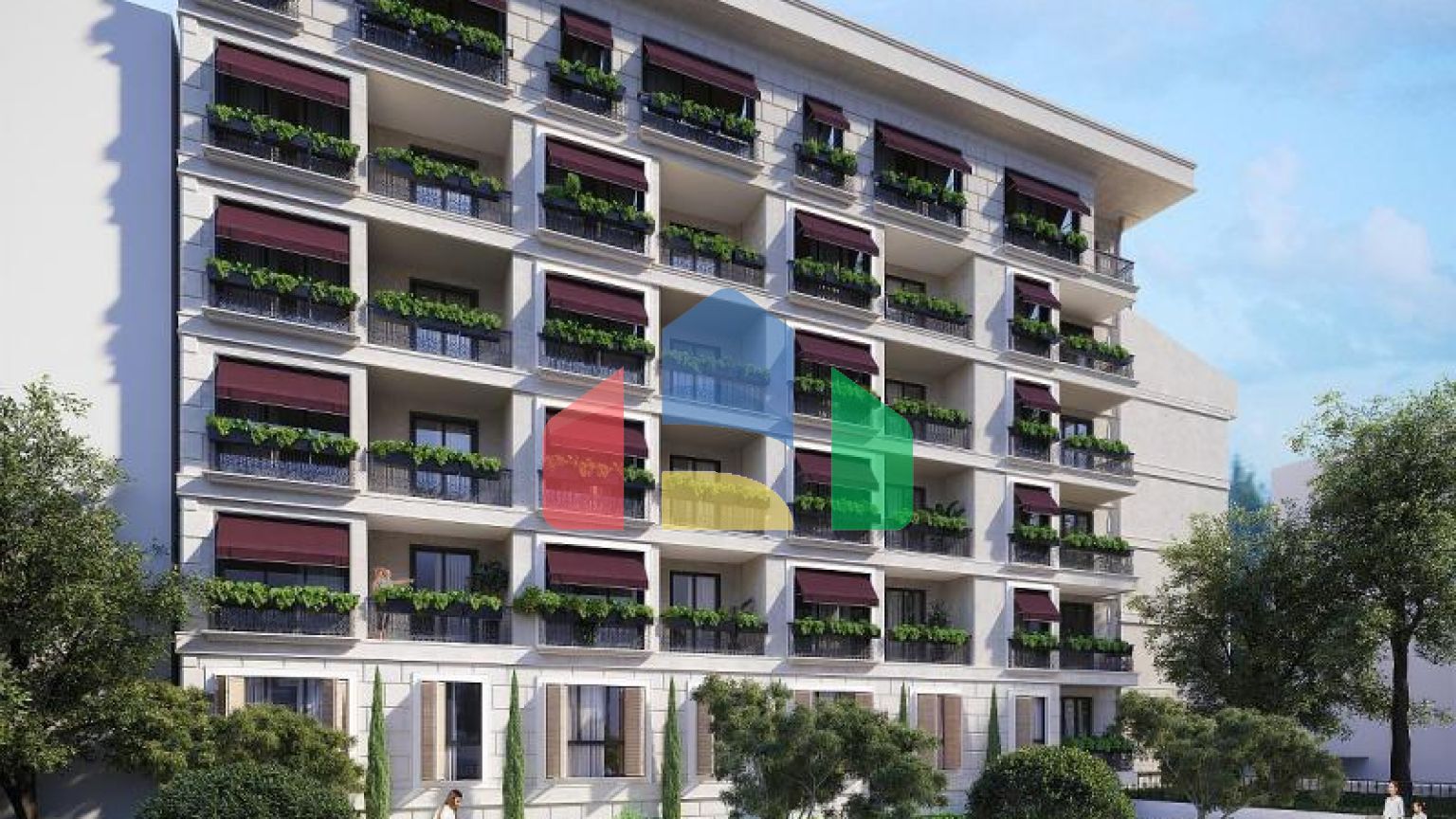 Квартира 1+1 с видом на море в Стамбуле