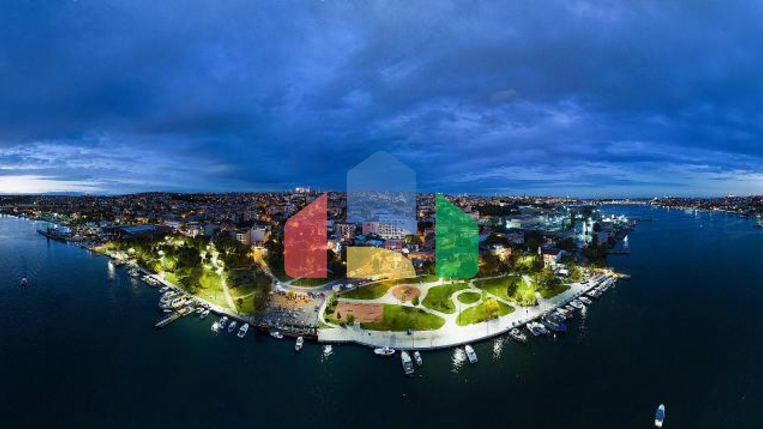 Квартира 1+1 с видом на море в Стамбуле