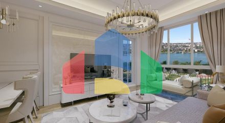 Квартира 1+1 с видом на море в Стамбуле