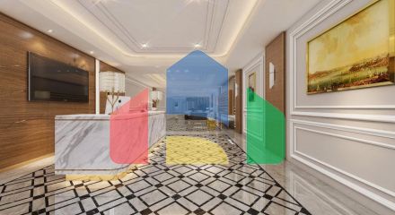 Квартира 1+1 с видом на море в Стамбуле