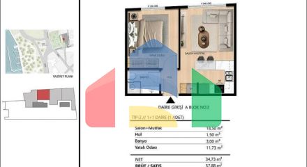 Квартира 1+1 с видом на море в Стамбуле