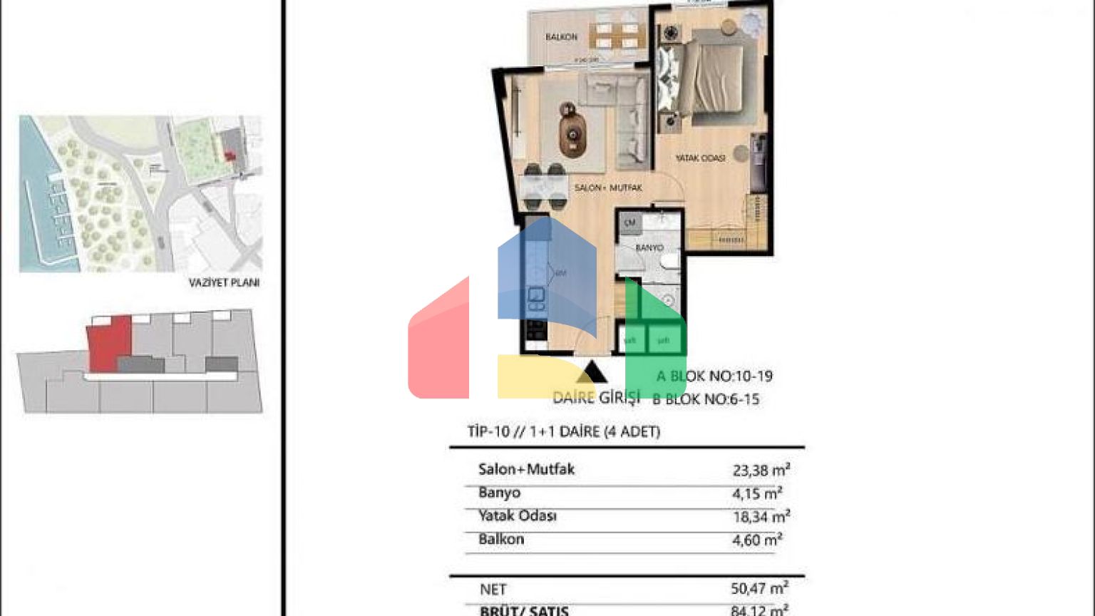 Квартира 1+1 с видом на море в Стамбуле