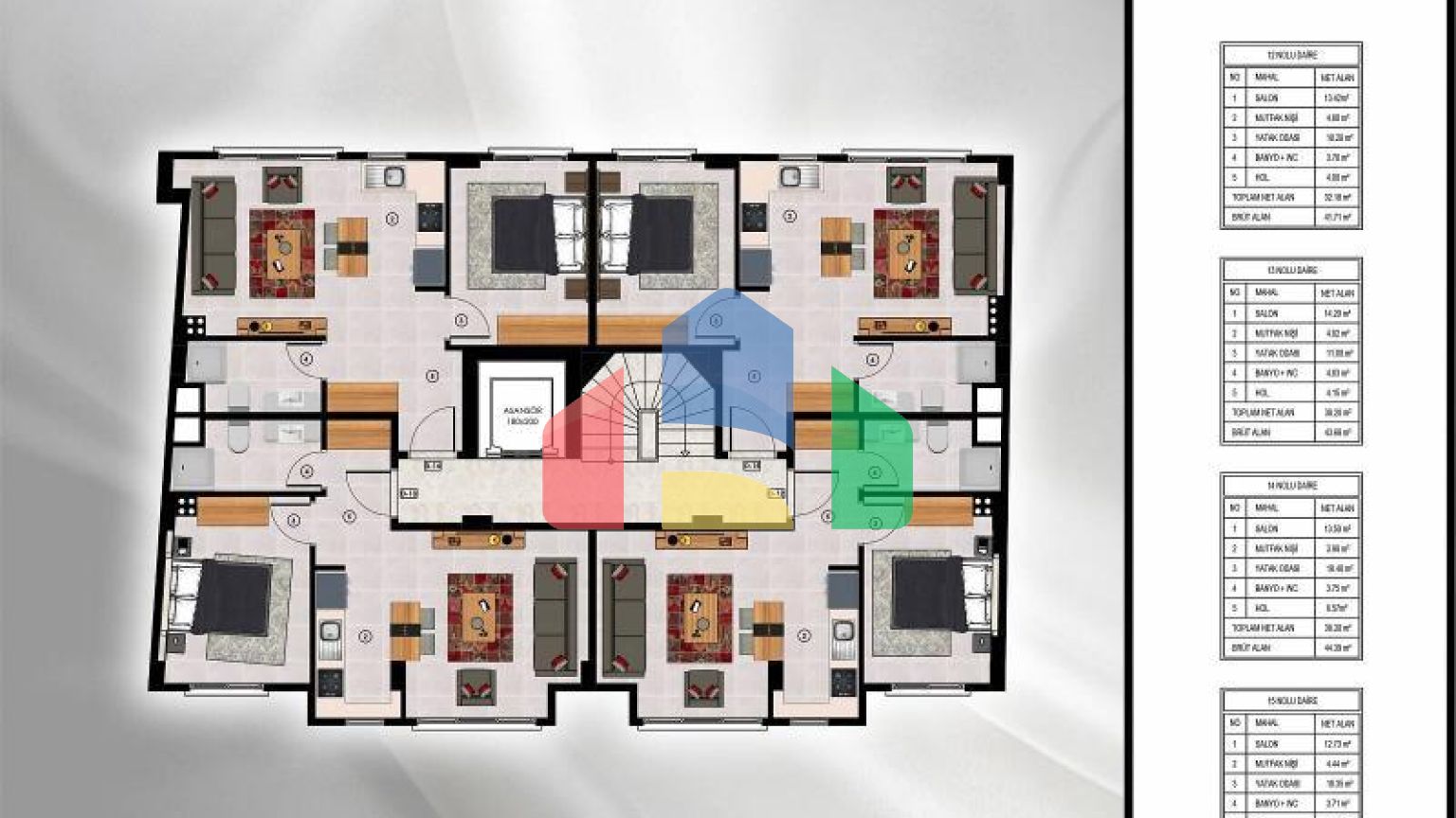 Квартира 1+1 с видом на море в Стамбуле