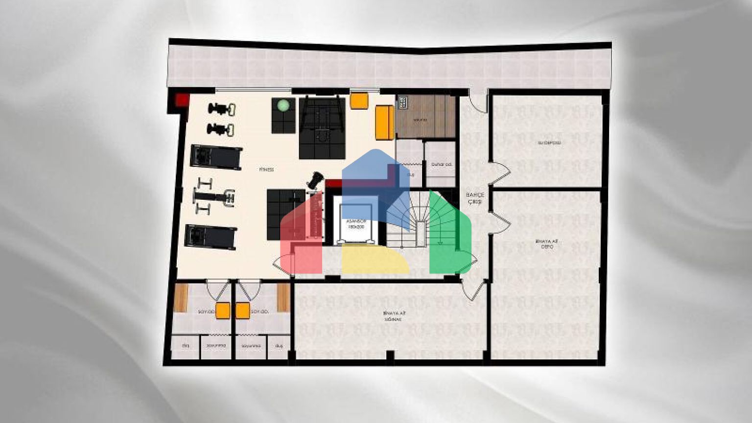 Квартира 1+1 с видом на море в Стамбуле