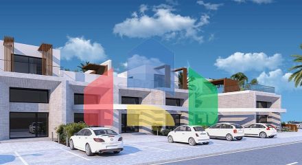 A complex under construction in one of the most popular areas in Northern Cyprus