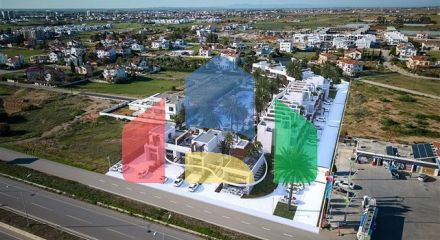 A complex under construction in one of the most popular areas in Northern Cyprus