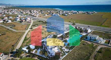 A complex under construction in one of the most popular areas in Northern Cyprus
