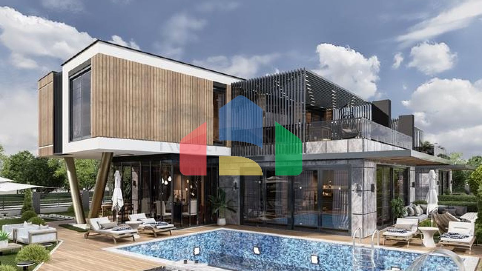 Новий комплекс окремо розташованих вілл поруч з морем