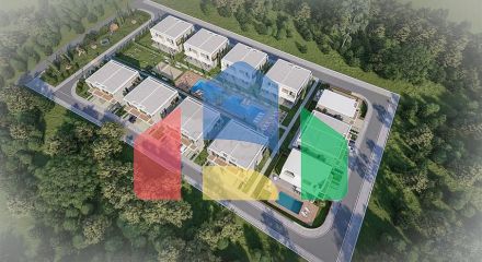Luxury villas with large layout