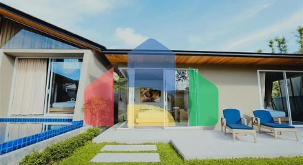 Вілли з трьома спальнями і особистим басейном в 10 хв до моря