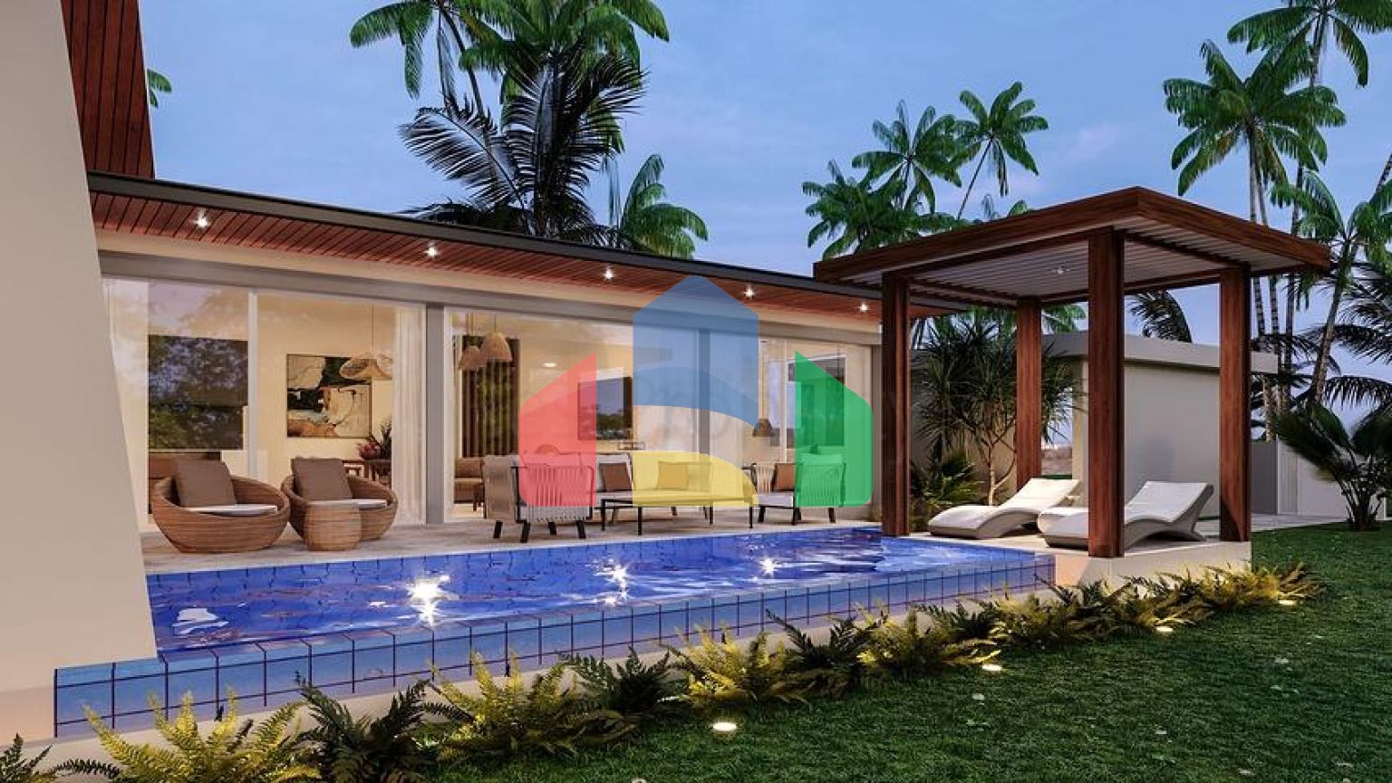 Вілли з трьома спальнями і особистим басейном в 10 хв до моря