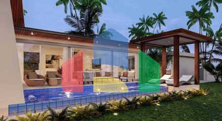 Вілли з трьома спальнями і особистим басейном в 10 хв до моря