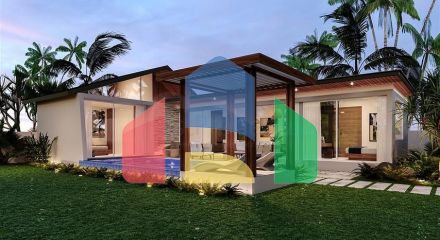 Вілли з трьома спальнями і особистим басейном в 10 хв до моря