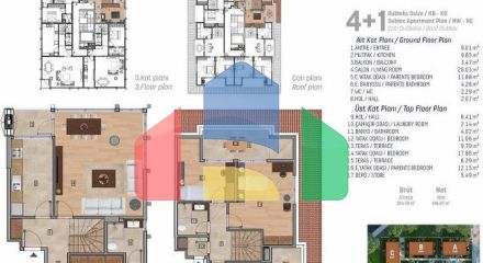 Квартира 4+1 с видом на море в Стамбуле