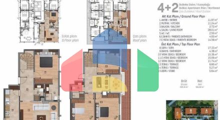 Квартира 4+1 с видом на море в Стамбуле