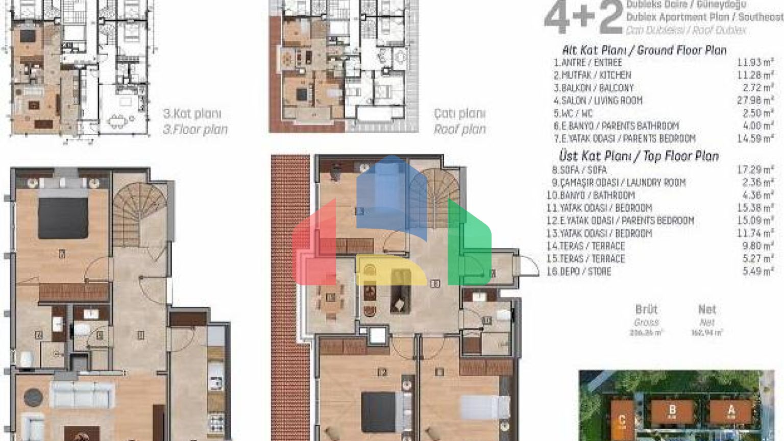 Квартира 4+1 с видом на море в Стамбуле