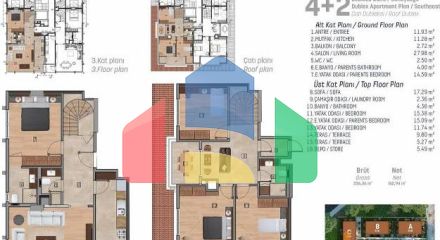 Квартира 4+1 с видом на море в Стамбуле