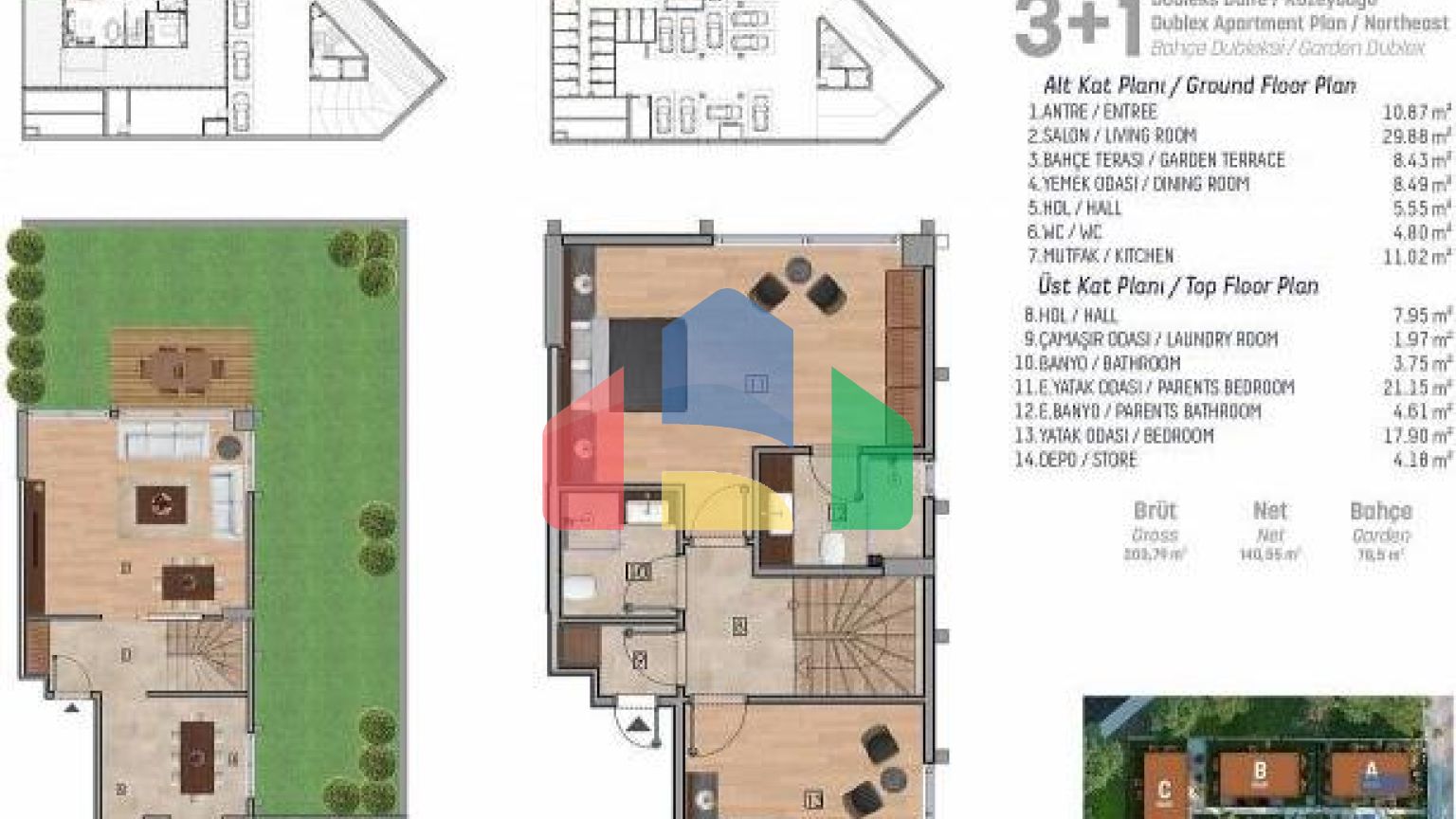 Квартира 4+1 с видом на море в Стамбуле