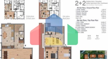 Квартира 4+1 с видом на море в Стамбуле