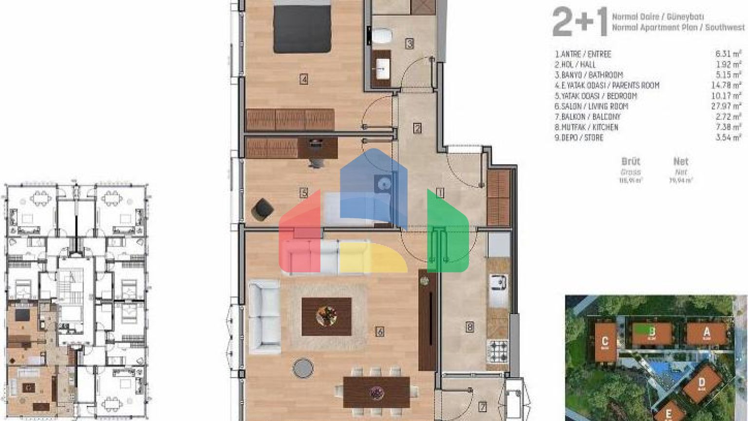 Квартира 4+1 с видом на море в Стамбуле