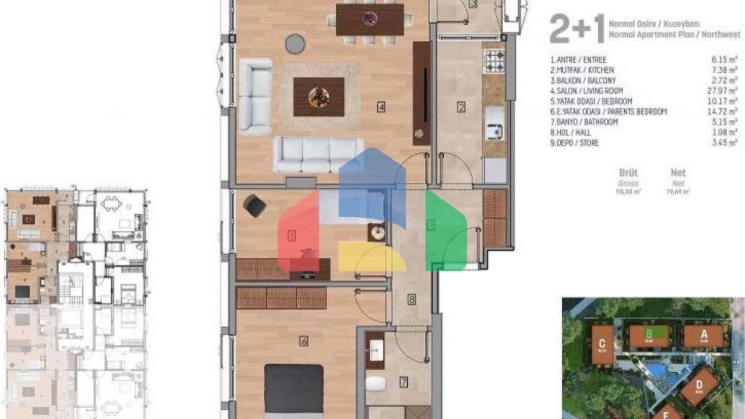 Квартира 4+1 с видом на море в Стамбуле