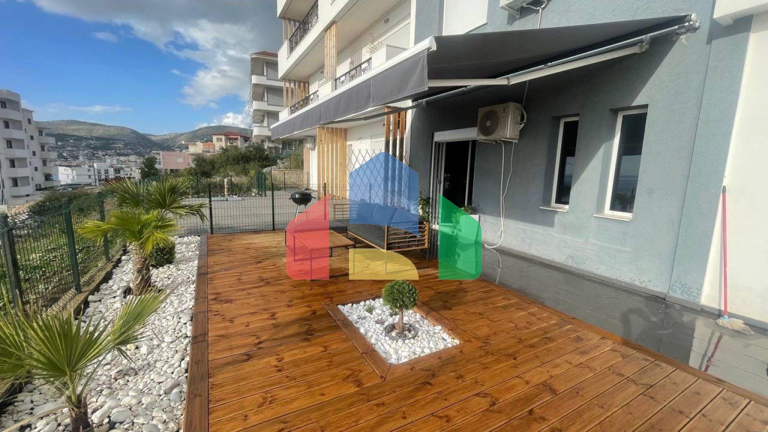 1+1 с террасой с видом на море, Саранда, 62+45 м.кв