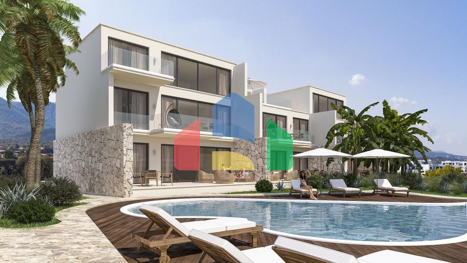 Квартира-студия 35 м2 в престижном комплексе  в 200 метрах от пляжа