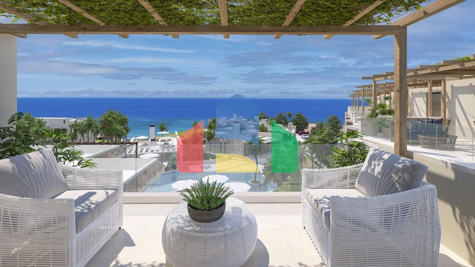 2-комнатный пентхаус 60 м2 + 25 м2 терраса на крыше в 200 метрах от пляжа