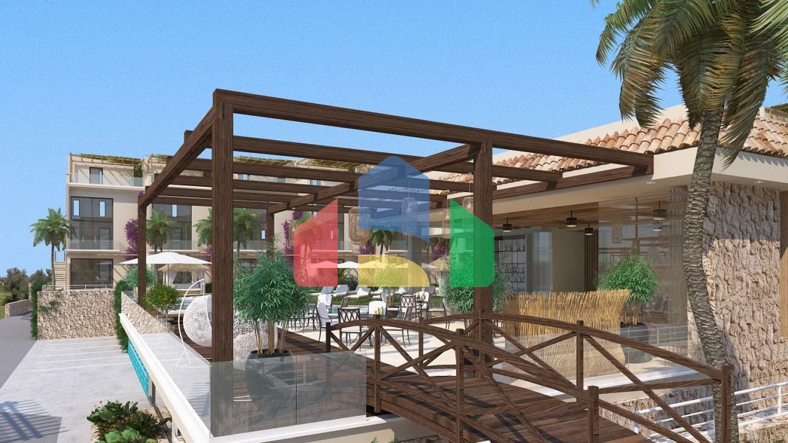 2-комнатный пентхаус 60 м2 + 25 м2 терраса на крыше в 200 метрах от пляжа