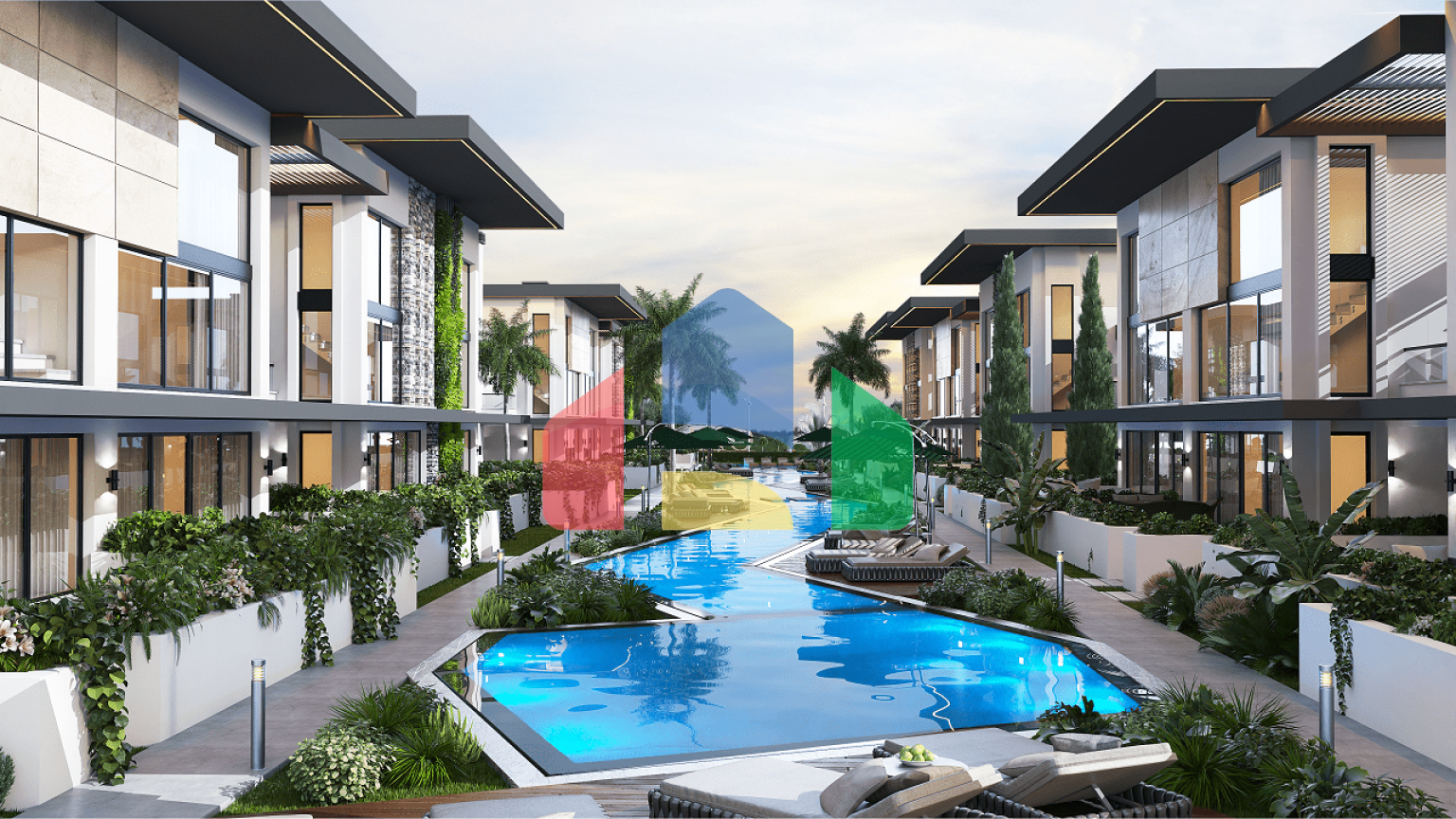 3-комнатные апартаменты 150 м2 с большой террасой 45 м2 в 5 минутах от пляжа