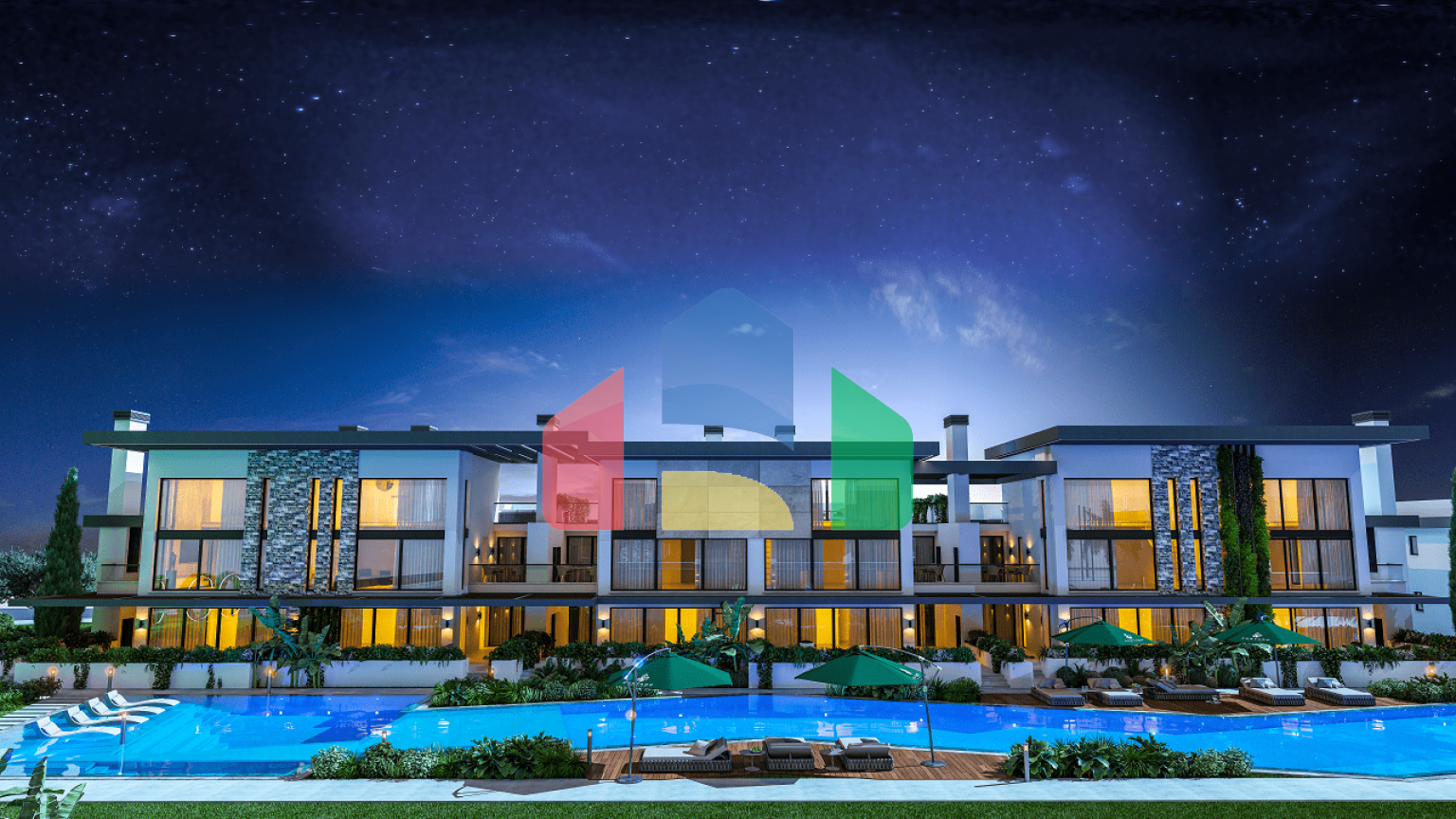 3-комнатные апартаменты 150 м2 с большой террасой 45 м2 в 5 минутах от пляжа